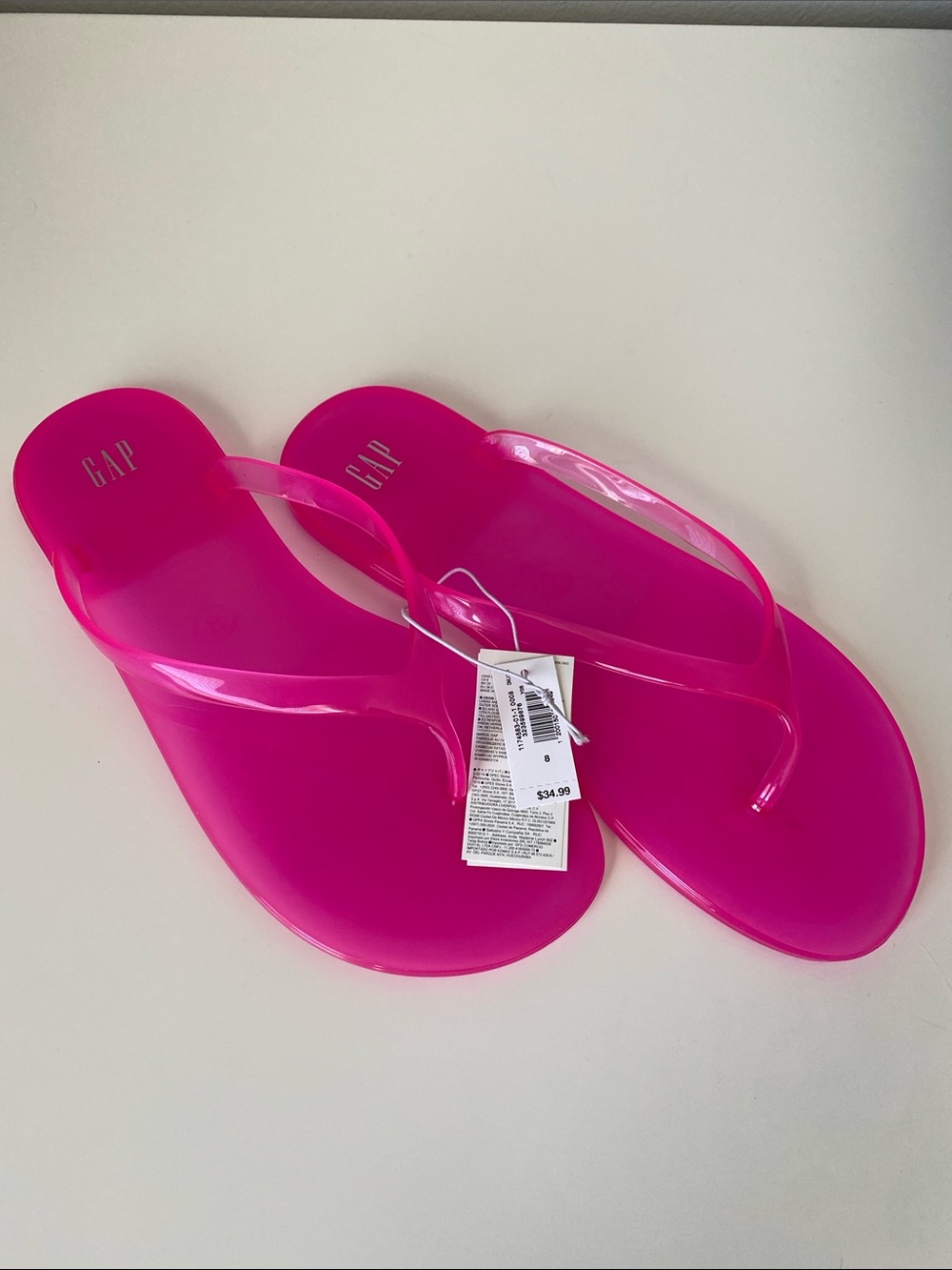 GAP Women's Vibrant Pink Jelly Sandals